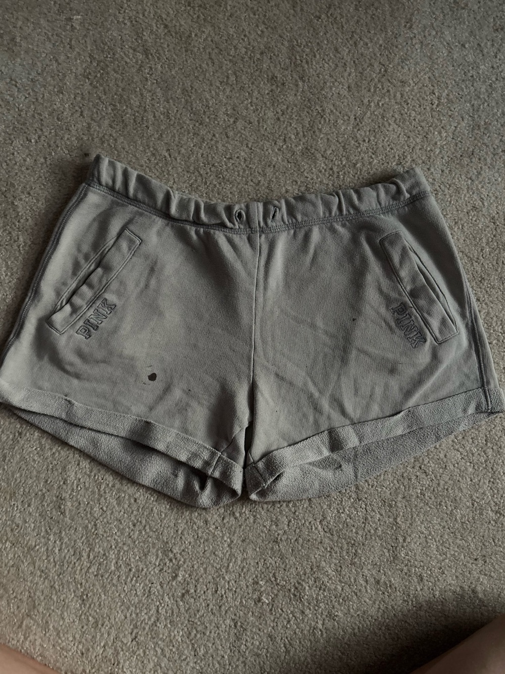 PINK Victoria's Secret Light Gray Athletic Lounge Shorts